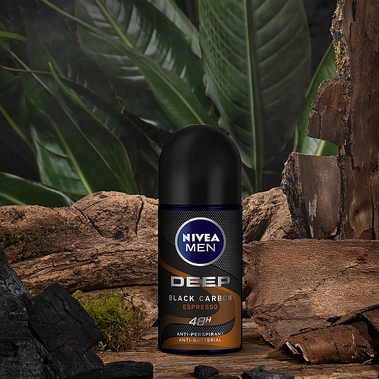 Antyperspirant w kulce dla mężczyzn - NIVEA MEN Deep Black Carbon Espresso Anti-Perspirant — Zdjęcie N2