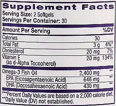 Tłuszcze Omega, 2400 mg o smaku cytrynowym - Natrol Omega Extreme Heart Health — Zdjęcie N3