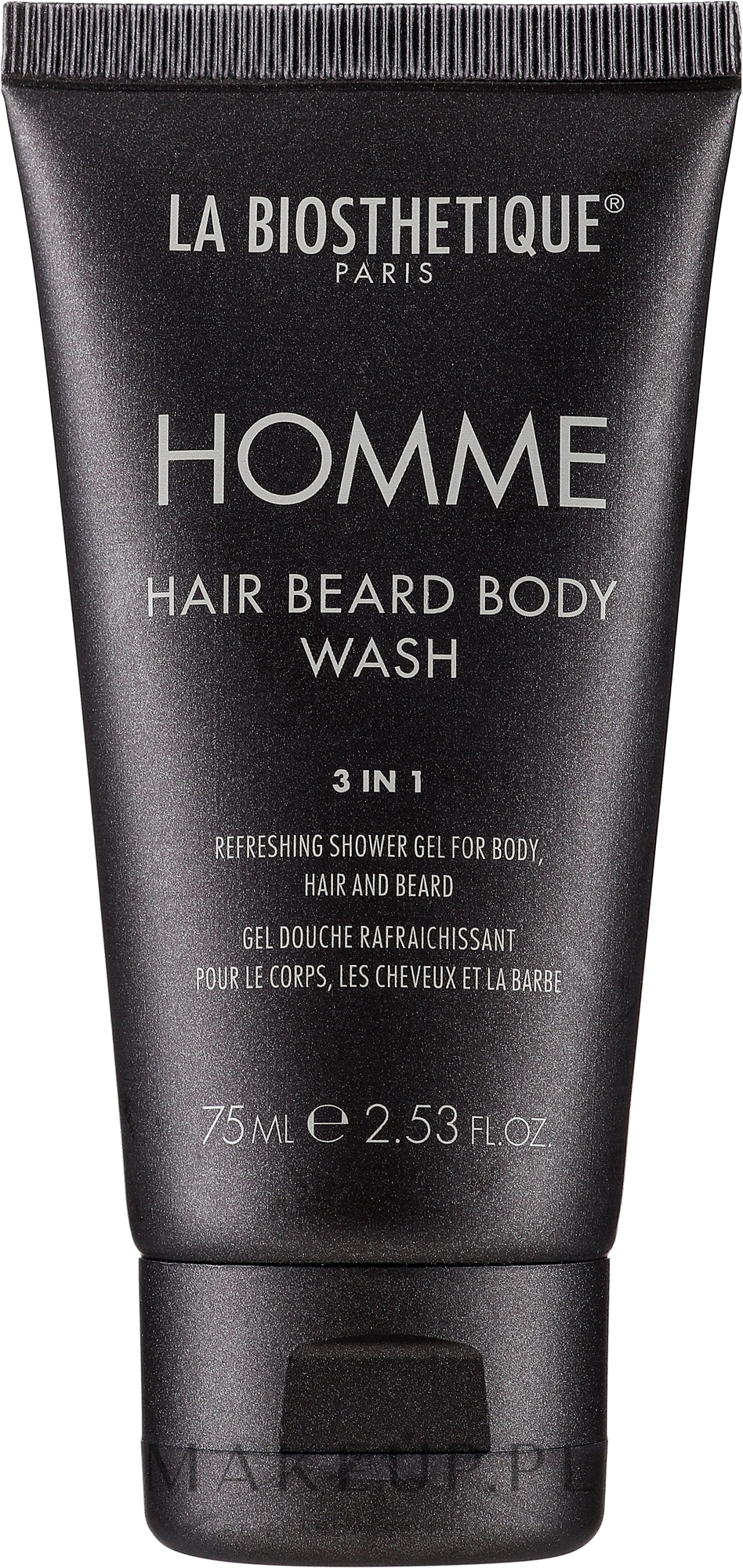 Żel do ciała, włosów i brody - La Biosthetique Homme Hair Beard Body Wash — Zdjęcie 75 ml