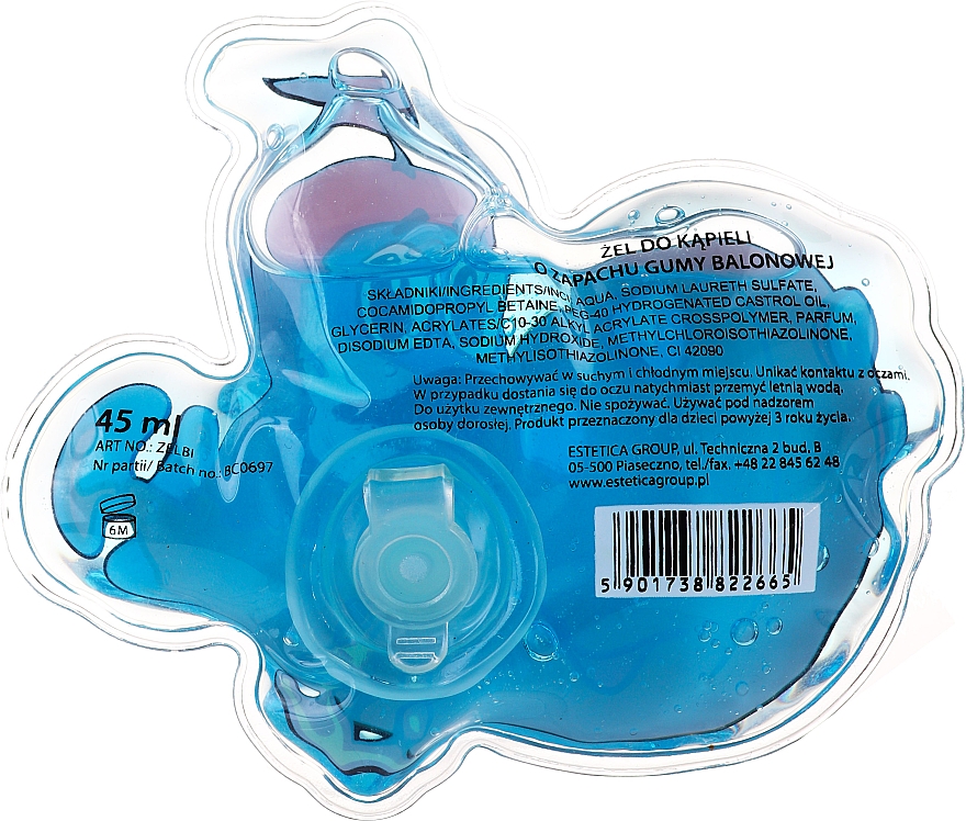Żelki do kąpieli dla dzieci o zapachu gumy balonowej, 45 ml - Chlapu Chlap — Zdjęcie N2
