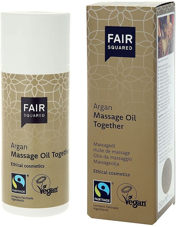 Arganowa oliwka do masażu ciała - Fair Squared Argan Massage Oil Together — Zdjęcie N2