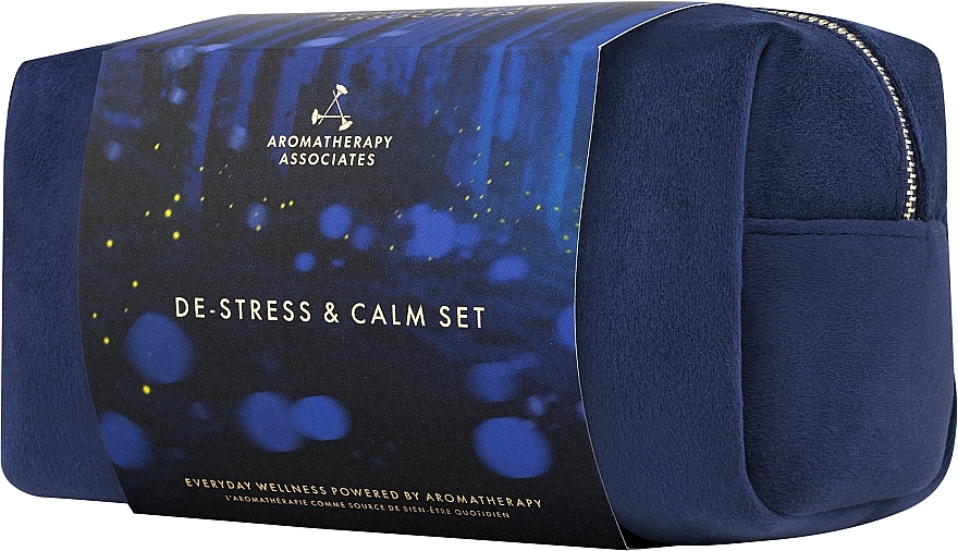 Zestaw - Aromatherapy Associates De-Stress And Calm Gift Set (cosmetic bag/1pc + bath and show oil/55ml + b/oil/100ml + b/gel/150ml) — Zdjęcie N5