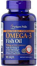 Omega-3, 950 mg, w kapsułkach żelowych - Puritan's Pride One Per Day Omega-3 Fish Oil 950mg Softgels — Zdjęcie N1