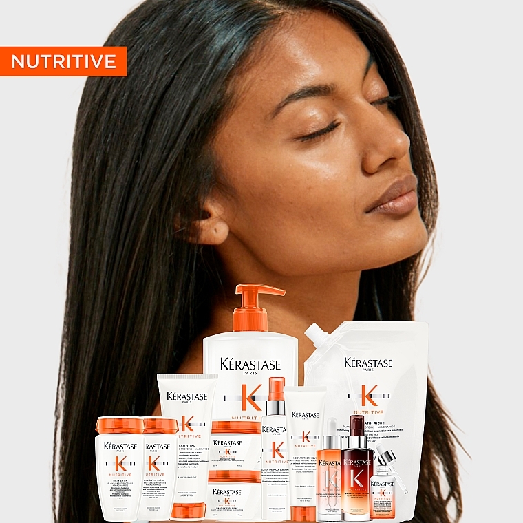 Nawilżający szampon-kąpiel do bardzo suchych włosów - Kerastase Nutritive Bain Satin Riche Shampoo (uzupełnienie) — Zdjęcie N10