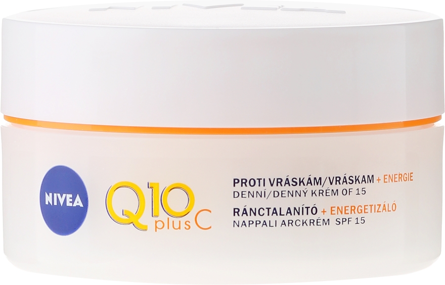 Energizujący krem przeciwzmarszczkowy - NIVEA Q10 Plus Energizing Anti-Wrinkle Day Cream SPF15 — Zdjęcie N2