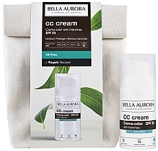 Kup Zestaw - Bella Aurora CC Cream Oil Free Gift Set (cc/cr/30ml + bag/1pcs)