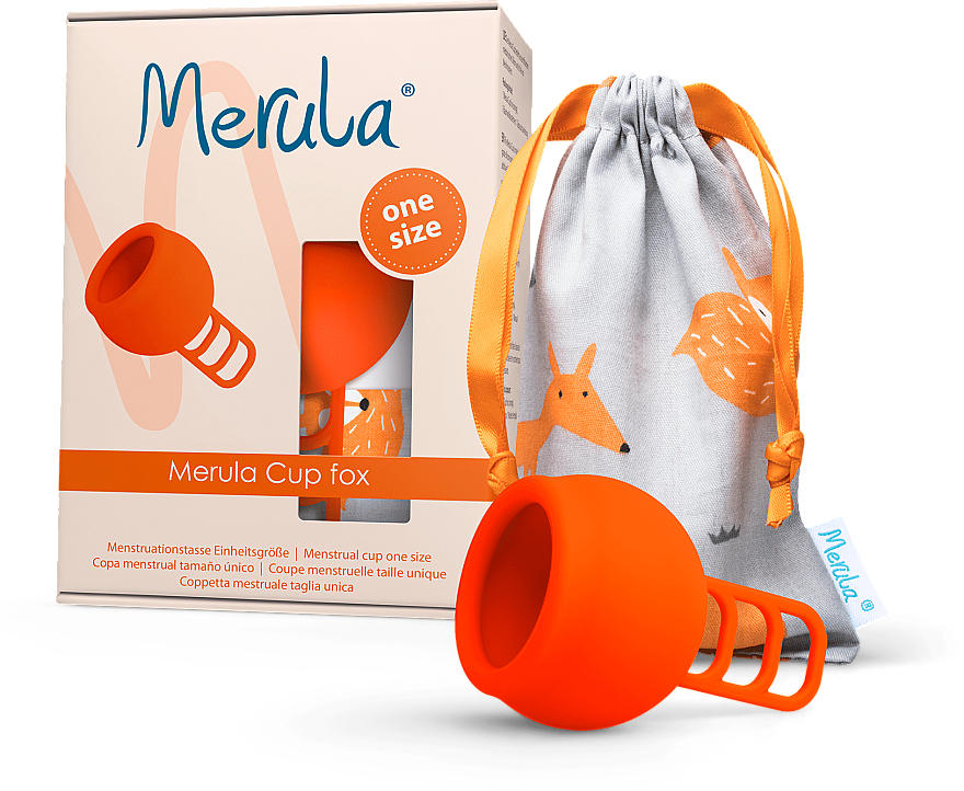 Uniwersalny kubeczek menstruacyjny, pomarańczowy - Merula Menstrual Cup Fox — Zdjęcie N1