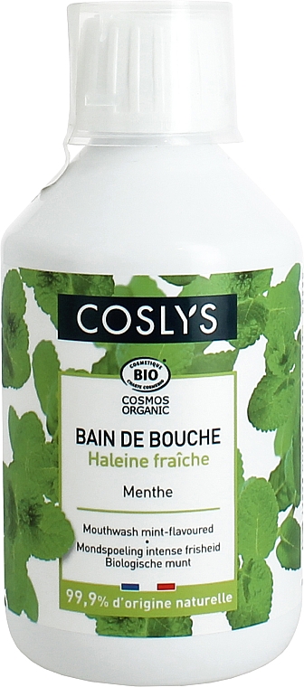 Płyn do płukania jamy ustnej z organiczną miętą Kompleksowa ochrona - Coslys Toothpaste Mouth Wash — Zdjęcie N1