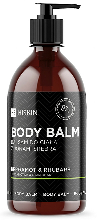 Balsam do ciała z jonami srebra Bergamotka i rabarbar - HiSkin Bergamot & Rhubarb Body Balm — Zdjęcie N1