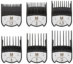 Zestaw nakładek do maszynki do strzyżenia włosów Magnetic Premium , (1.5/3/4.5/6/9/12 mm ), 1801-7000 - Moser — Zdjęcie N3