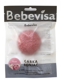 Gąbka konjac do mycia twarzy Róża - Bebevisa Konjac Sponge — Zdjęcie N1