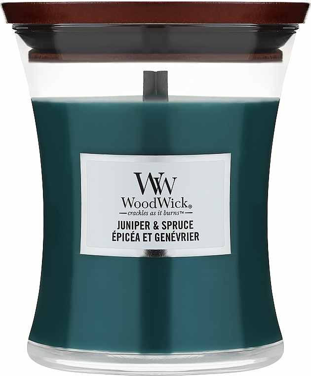 Świeca zapachowa w szkle - WoodWick Petite Candle Juniper & Spruce — Zdjęcie N2