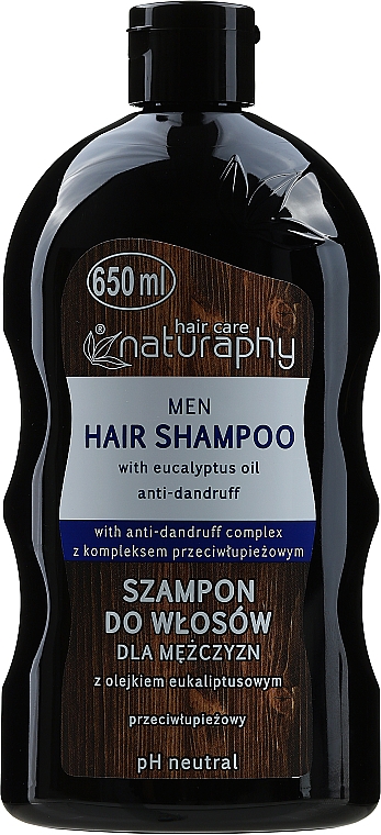 Przeciwłupieżowy szampon dla mężczyzn z olejkiem eukaliptusowym - Naturaphy — Zdjęcie N1