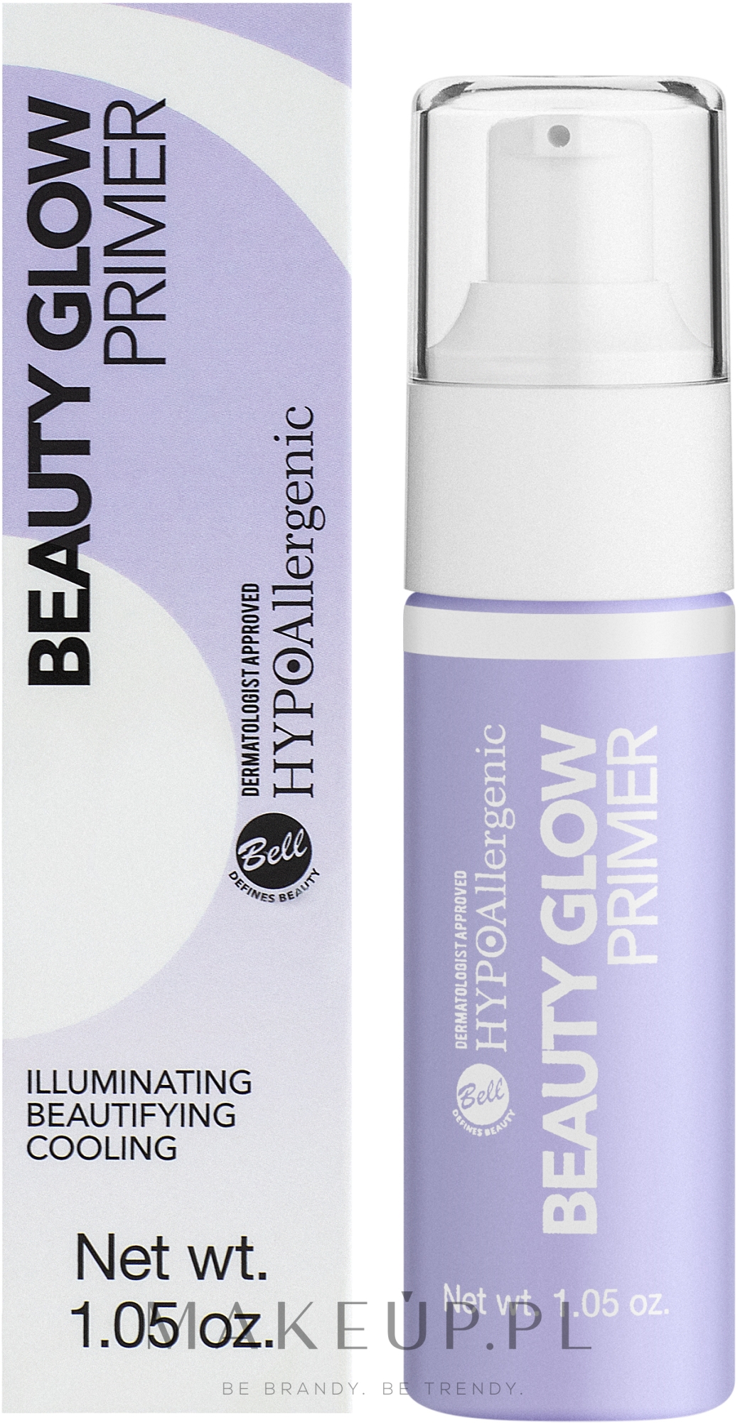 Hypoalergiczna baza rozświetlająco-upiększająca pod makijaż - Bell HYPOAllergenic Lightening Under Make-up Primer — Zdjęcie 30 ml