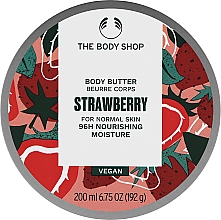 Rozświetlający olejek do ciała - The Body Shop Strawberry 96H Nourishing Moisture Body Butter — Zdjęcie N3