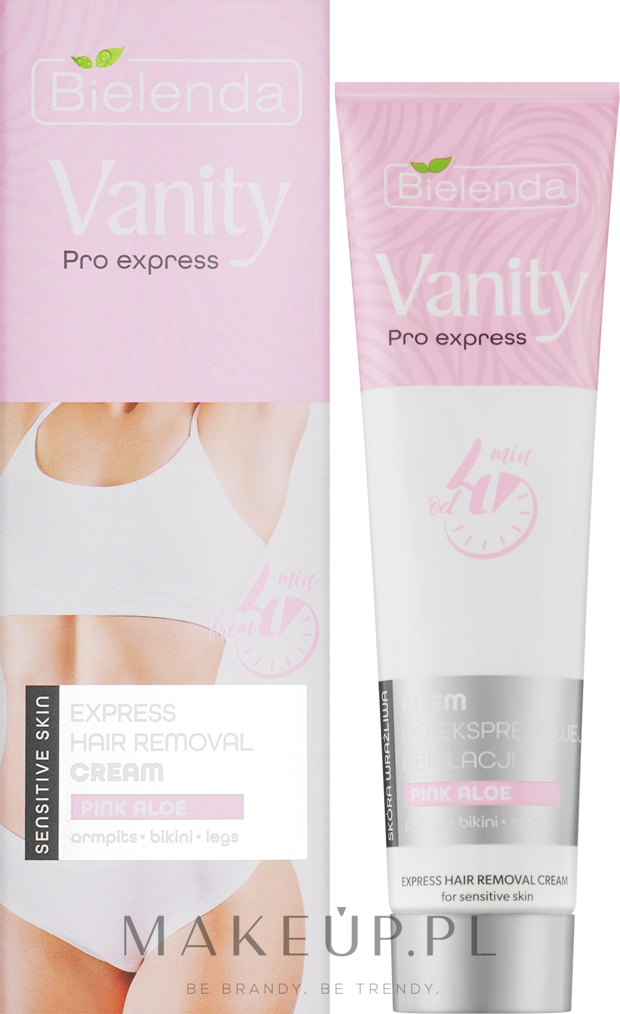 Krem do ekspresowej depilacji z ekstraktem z różowego aloesu - Bielenda Vanity Pro Express Hair Removal Cream Pink Aloe  — Zdjęcie 75 ml