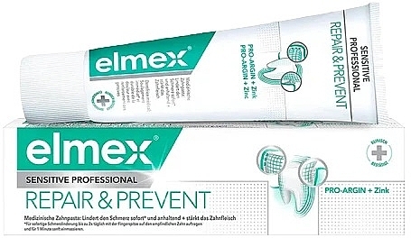 Terapeutyczna pasta do zębów dająca natychmiastową ulgę w nadwrażliwości - Elmex Sensitive Professional Repair & Prevent Toothpaste — Zdjęcie N3