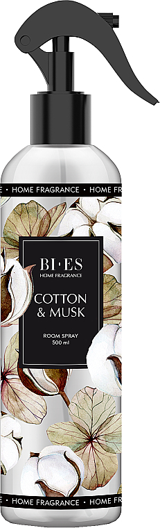 Spray zapachowy do domu Bawełna i piżmo - Bi-Es Home Fragrance Cotton & Musk Room Spray — Zdjęcie N1