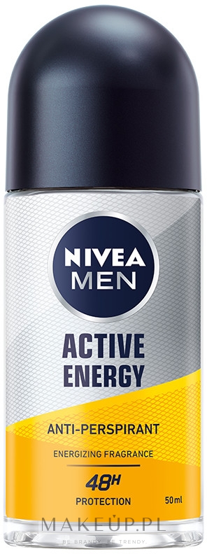 Antyperspirant w kulce dla mężczyzn - NIVEA MEN Active Energy Deodorant Roll-On  — Zdjęcie 50 ml