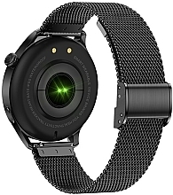 Inteligentny zegarek dla kobiet, czarna stal - Garett Smartwatch Lady Elegance RT — Zdjęcie N3