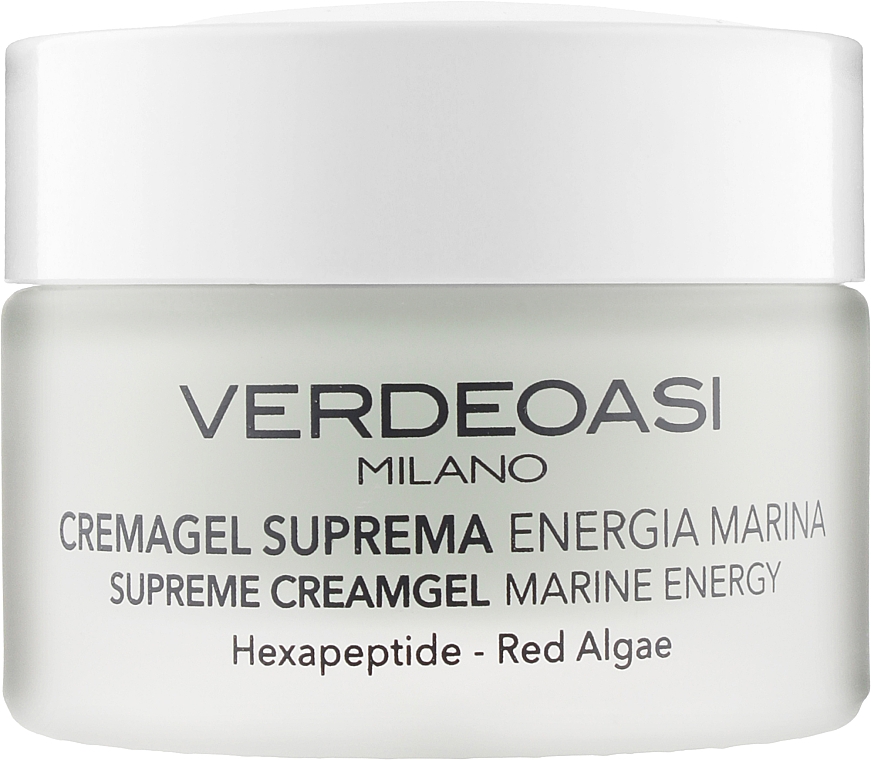 Żel-krem do twarzy z heksapeptydami i czerwonymi algami - Verdeoasi Supreme Creamgel Marine Energy — Zdjęcie N1