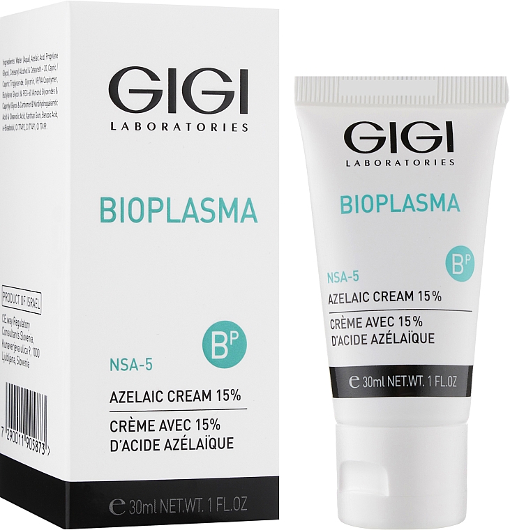 Krem z kwasem azelainowym do cery tłustej i problematycznej - Gigi Bioplasma 15% Azelaic Cream — Zdjęcie N2