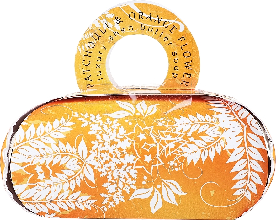 PRZECENA! Mydło upominkowe Paczula i kwiat pomarańczy - The English Soap Company Patchouli & Orange Flower Gift Soap * — Zdjęcie N1