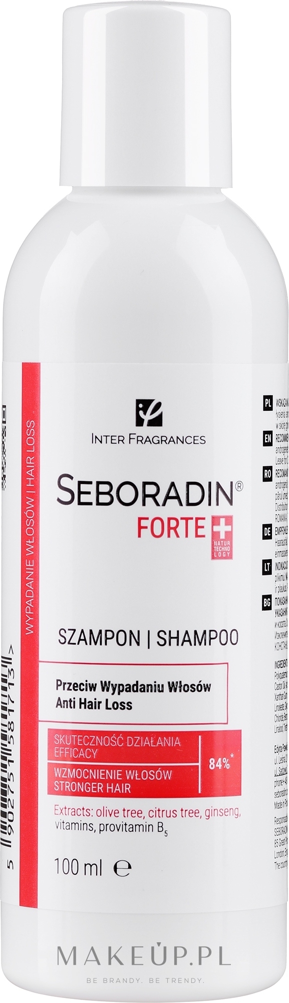 Wzmacniający szampon nawilżający przeciw wypadaniu włosów - Seboradin Anti Hair Loss Szampon — Zdjęcie 100 ml