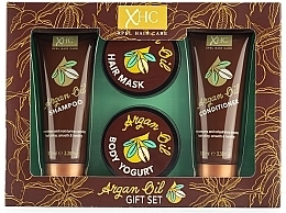 Kup Zestaw - Xpel Marketing Ltd Argan Oil Gift Set (shmp/100ml + cond/100ml + b/yog/50g + h/mask/50g)