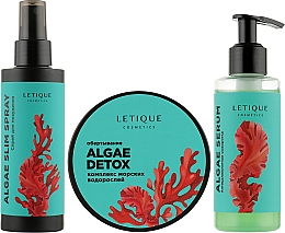 Kup Zestaw antycellulitowy na bazie alg - Letique Cosmetics Algae Set (b/serum/150ml + b/spray/150ml + wrap/200ml)