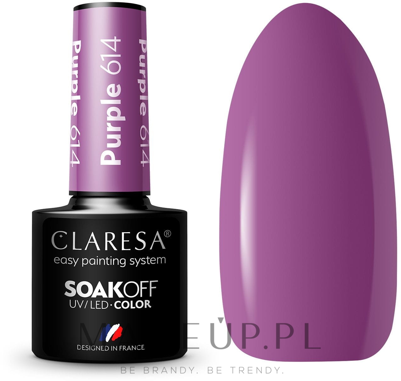 Żelowy lakier do paznokci - Claresa Funfair Soak Off UV/LED Color — Zdjęcie 614 - Purple