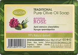 Tradycyjne mydło z oliwy z oliwek o zapachu róży - Kalliston Traditional Olive Oil Soap — Zdjęcie N1