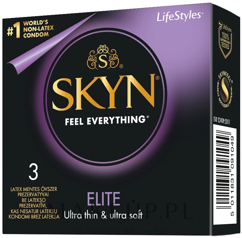 Ultracienkie prezerwatywy 3 szt. - LifeStyles Skyn Elite — Zdjęcie 3 szt.