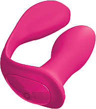Stymulator wibracyjny o podwójnym działaniu i ze zdalnym sterowaniem, różowy - PipeDream Threesome Double Ecstasy Pink — Zdjęcie N2