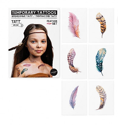 Tymczasowe tatuaże - TATTon.me Feather Set — Zdjęcie N1