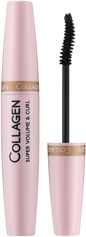 Tusz do rzęs pogrubiający i podkręcający - Dermacol Collagen Super Volume & Curl Mascara — Zdjęcie N1