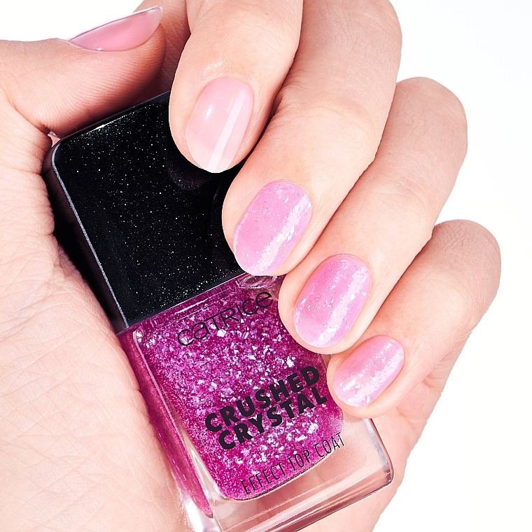 Top coat do paznokci Efekt pokruszonego kryształu - Catrice Crushed Crystal Effect Amethyst Aura Top Coat — Zdjęcie N5