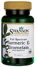 Suplement diety Kurkuma i Bromelaina - Swanson Full Spectrum Turmeric & Bromelain — Zdjęcie N1