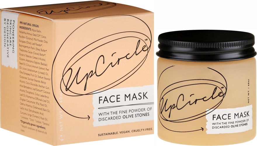 Oczyszczająca maska do twarzy z pudrem z wyrzuconych kamieni oliwnych - UpCircle Clarifying Face Mask With Olive Powder — Zdjęcie N1