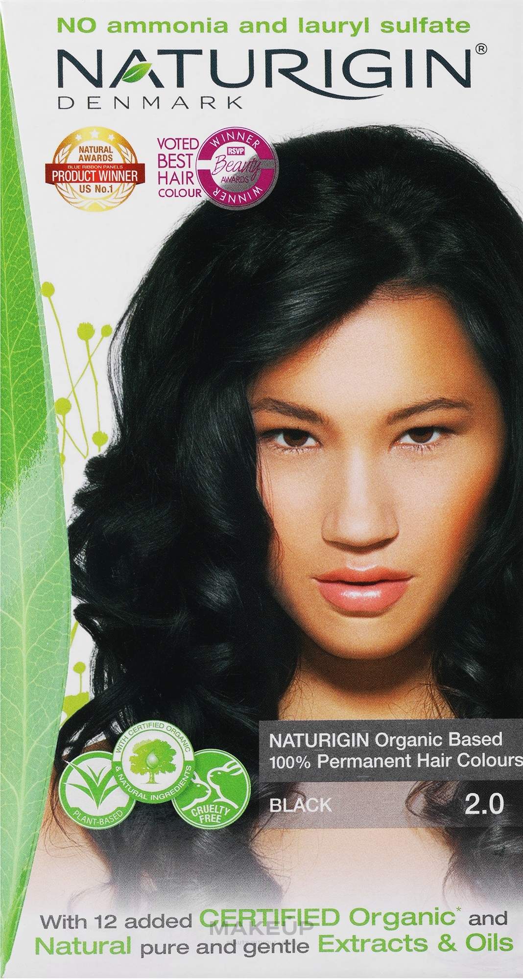 Farba do włosów - Naturigin Organic Based 100% Permanent Hair Colours — Zdjęcie 2.0 - Black