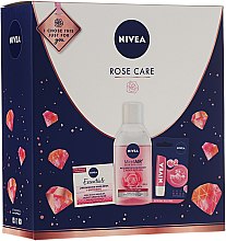 Kup Zestaw do pielęgnacji twarzy Róża - Nivea Rose Care (lip/balm 5,5 ml + cr 50 ml + micellar/water 400 ml)