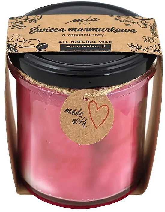 Świeca marmurkowa o zapachu róży - Miabox Candle — Zdjęcie N1