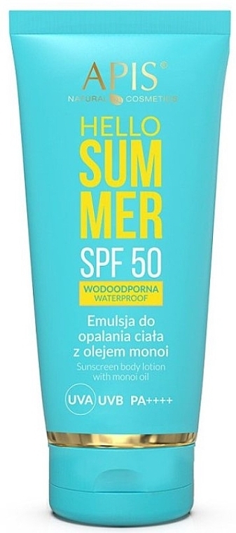 Balsam do opalania z olejem monoi - APIS Professional Hello Summer SPF 50 — Zdjęcie N1