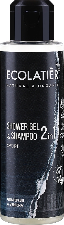 Żel pod prysznic i szampon 2 w 1 dla mężczyzn Grejpfrut i werbena - Ecolatier Urban Sport