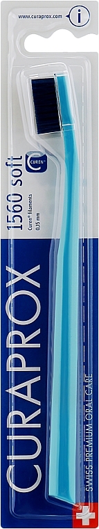 Miękka szczoteczka do zębów, CS 1560, niebieska - Curaprox Soft — Zdjęcie N1