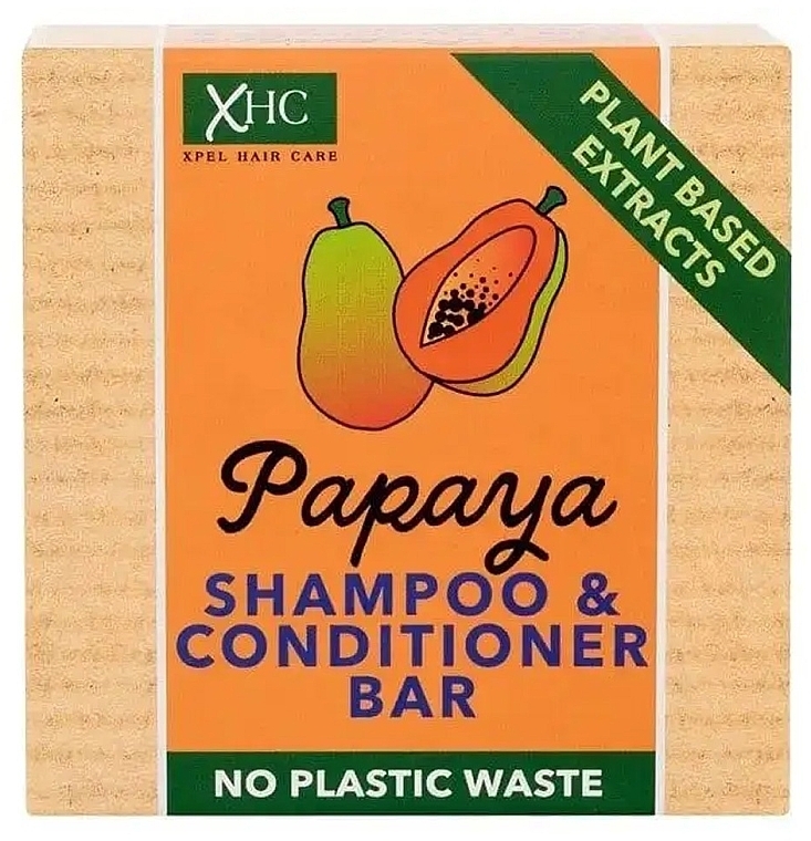 Stały szampon-odżywka - Xpel Marketing Ltd Papaya Shampoo & Conditioner Bar — Zdjęcie N1