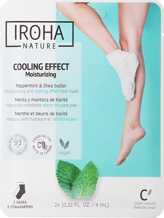 Odżywcze skarpetki do stóp - Iroha Nature Peppermint Relax Socks Foot Mask — Zdjęcie N1