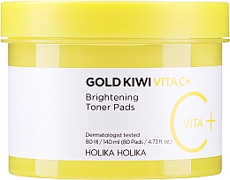 Kup Rozjaśniające podkładki z tonerem - Holika Holika Gold Kiwi Vita C+ Brightening Toner Pads