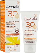 Koloryzujący krem przeciwsłoneczny do twarzy SPF 30 - Acorelle Nature Sun Cream SPF30 — Zdjęcie N2