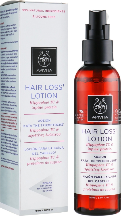 Balsam przeciw wypadaniu włosów - Apivita Hair Loss Lotion With Hippophae Tc & Lupine Protein — Zdjęcie N4